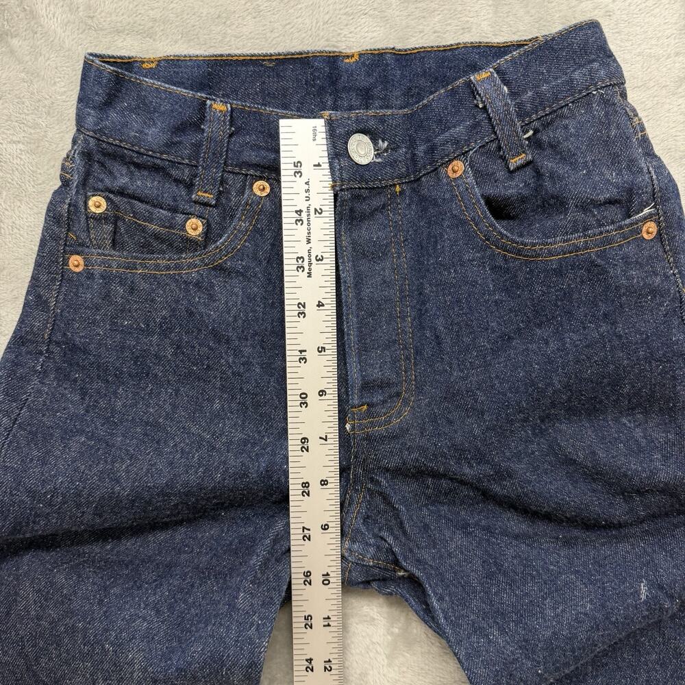 Vtg 1983 Levis 701 Jeans 26x30 (Fits 24x27.5) Blue Straight Student Fit Made USA - Picture 11 of 13